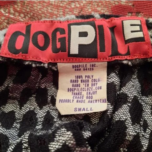 EXCELLENT CONDITION VINTAGE DEADSTOCK SHEER PUNK GOTH MINISKIRT by DOGPILE!
